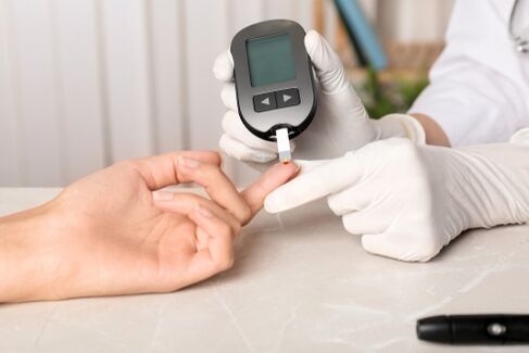Blood sampling in case of diabetes